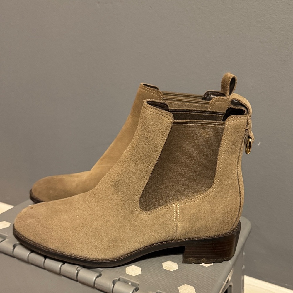 Cole Haan Tan Suede Ankle Boots